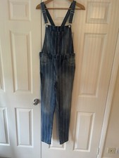 H&M Stripe Skinny Dungarees 12/14