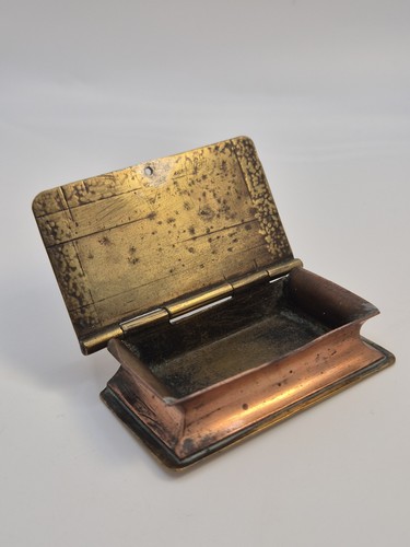 Antique brass book form - book, vesta