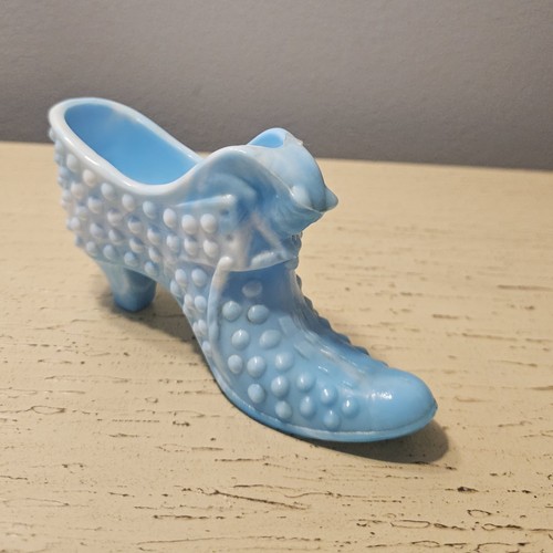 Vintage fenton blue slag glass - fenton,