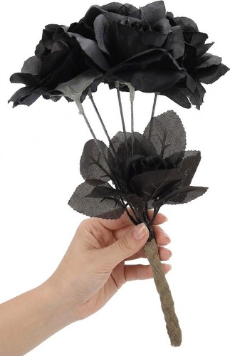 Black rose bouquet - black, halloween