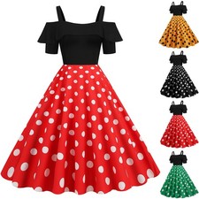 Womens Vintage 50s 60s Polka