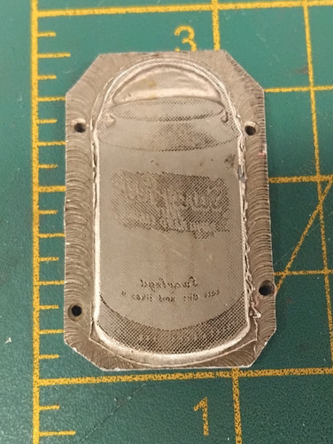 Vintage embossing block - block, metal