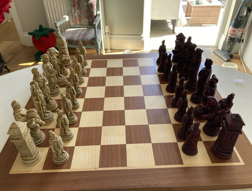 Roman empire chess set wooden - set,