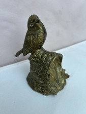 Brass Bird on a Basket