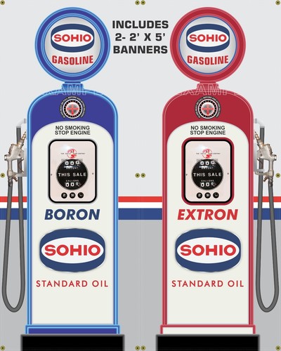 Sohio gas pumps wayne 50s - gas,