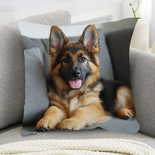 Beautiful dog print pillow