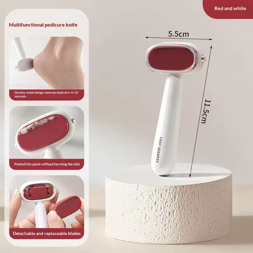 Double sided foot scraper - foot, for
