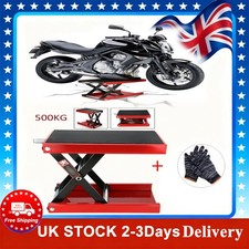 Motorbike Motorcycle Table Bench Workshop Scissor Lift Jack Stand Paddock 500KG