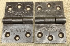 2 Old Door Hinges 3 1/2 X 2