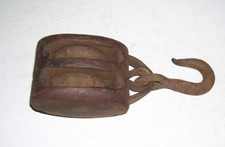 Vintage Wooden double PULLEY