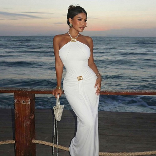 Women sexy bodycon halter neck - sexy,