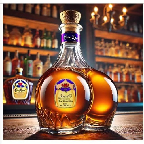 Peach shaped whiskey bottle - whiskey,