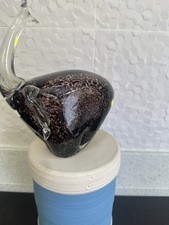 MURANO STYLE GLASS ELEPHANT HAND BLOWN HEAVY WITH PONTIL SCAR MARK ON BASE OPEN