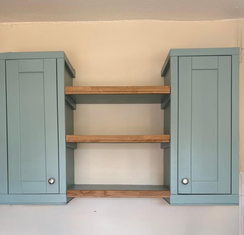 Painted kitchen wall cupboard - wall,