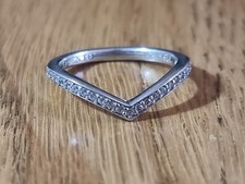 Ti Sento Ring Sterling Silver 925 Wishbone Size O Signed. Please See Info ?