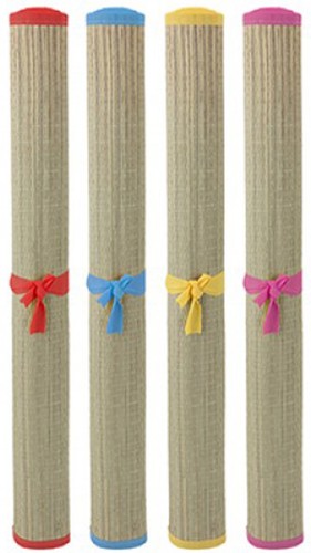 Natural straw beach mat roll - beach,