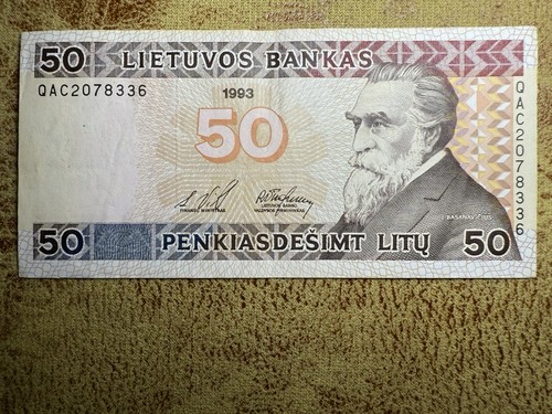 Lithuania litu banknote qac - lithuania,