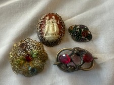 Vintage Jewellery Brooches mixed. Job Lot Bundle Antique Unusual Cameo