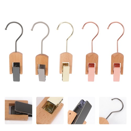 5pcs wooden cloth clips sock - wooden,