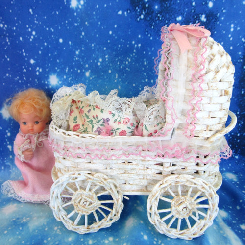 Vintage white wicker rattan - vintage,