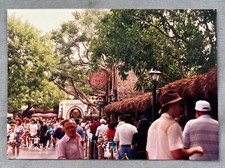 DISNEYLAND Vintage PHOTO Side View QUE TO JUNGLE CRUISE RIDE Adventureland ALADD