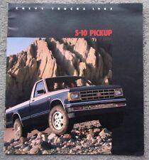 CHEVROLET S-10 PICK UP orig 1985 USA Mkt Large Format Sales Brochure