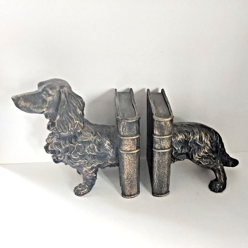 Dog bookends resin - |,