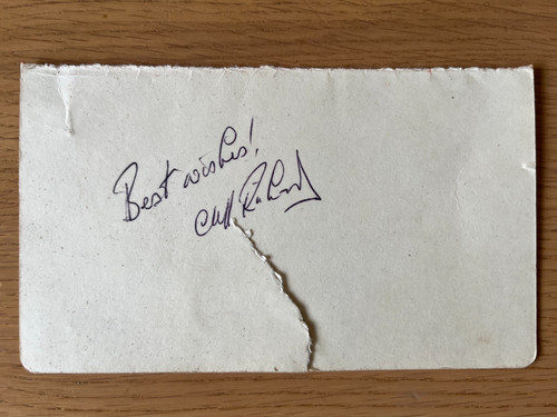Cliff richard autograph early - cliff,