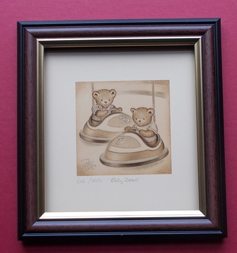 Teddy bear print framed - bear,
