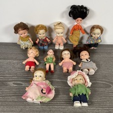 11 X Vintage Miniature Dolls |