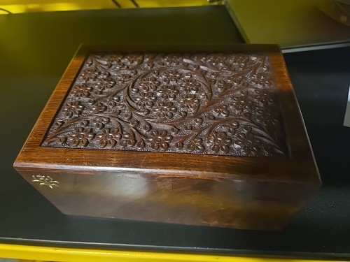Raised carved floral flowers - raised,