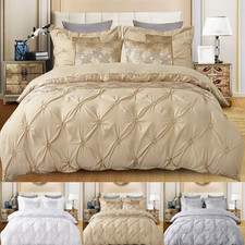 Luxury Reversible Duvet Set Quilt Cover Double King Size Bedding Set Pillowcases