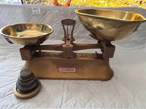 Vintage brass scales - (1930s),