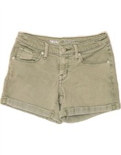 MOSSIMO Womens Mid Rise Denim Shorts US 0 XS W25  Khaki Cotton CK02