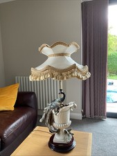 Giuseppe Armani Peacock Amphora Porcelain Figurine Lamp Italy Limited Edition