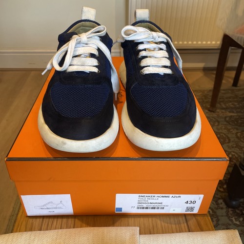 Hermes azur blue low top - azur,