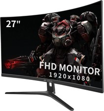 27 Inch 180HZ Curved Gaming Monitor, Full HD 1080P 1800R Frameless Computer UK