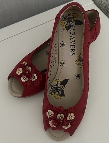 Pavers red slip leather - red,