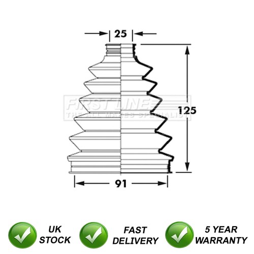 Joint boot set front - cv,