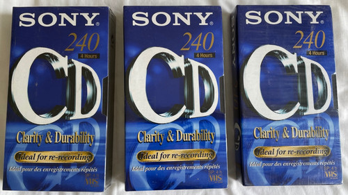 Sony 240cd vhs - x, hour