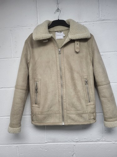 Topman beige shearling - beige,