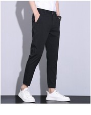 Black Grey Pinstripe Trouser