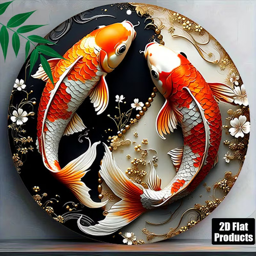 Japanese koi carp metal - japanese,