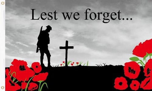 Lest forget flag 3ftx2ft - lest,