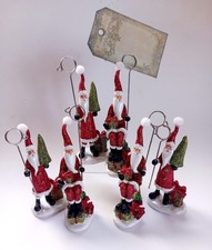 6 X Vintage Santa Resin