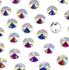 Round Rivoli Shape Sew on