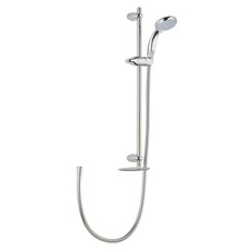 Mira Mixer Shower Kit Chrome 4 Spray Patterns Round Head Riser Rail Modern