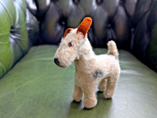 Steiff Fox Terrier Vintage 50s Stuffed Animal Retro Foxy Dog Plush Toy 60s E1