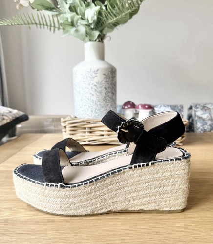 Boden espadrille black leather - espadrille,