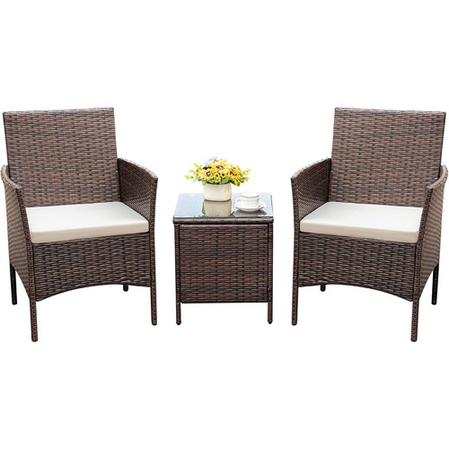Brown outdoor wicker chairs 2 - outdoor, chairs,